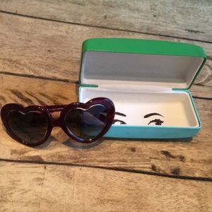 Kate Spade heart shaped sunglasses